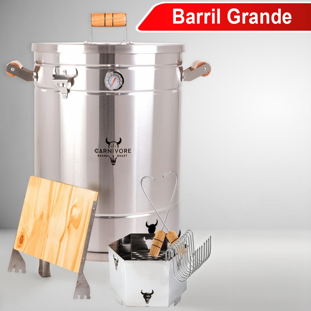 BARRIL AHUMADOR ASADOR GRANDE (45 LIBRAS CAP.)
