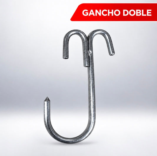 GANCHO DOBLE PAQUETE X 10